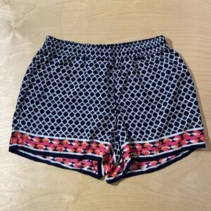 Crown & Ivy Women's Black and Pink Geometric Shorts XL (OF)